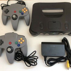 Nintendo 64 N64 Refurbished Console Bundle + 2 controllers 100% OEM! Ready To Pl